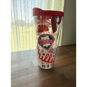 Tervis Philadelphia Phillies 24 oz Tumbler MLB Large Many Logos Red Lid